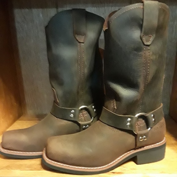 Men's Bonanza BA-120 Harness Biker Boots - Picture 1 of 5
